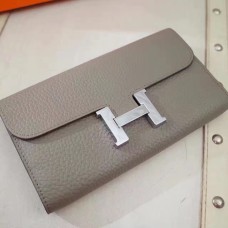 Hermes Constance Wallet Togo Leather Grey