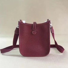 Hermes Mini Evelyne TPM Bag Burgundy
