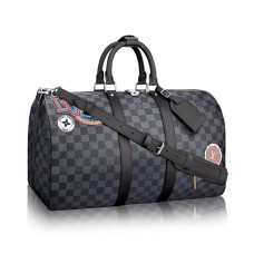 Louis Vuitton Keepall 45 Bandouliere N41057 Damier Graphite Stickers