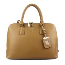 Prada 0812 Apricot cross pattern tote bag