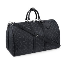 Louis Vuitton M40605 Keepall 55 Bandouliere Duffel Bag Monogram Eclipse Canvas