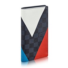Louis Vuitton N41593 Brazza Wallet Regatta Damier Cobalt Canvas Louis Vuitton N41593 Brazza Wallet Regatta Damier Cobalt Canvas