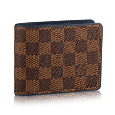 Louis Vuitton N63167 Multiple Wallet Damier Ebene Canvas Louis Vuitton N63167 Multiple Wallet Damier Ebene Canvas