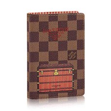 Louis Vuitton N63189 Passport Cover Damier Ebene Canvas